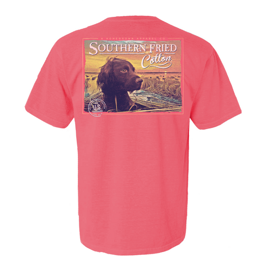 Southern Fried Cotton Dog Gone Fishing Short Sleeve Tee Shirt in