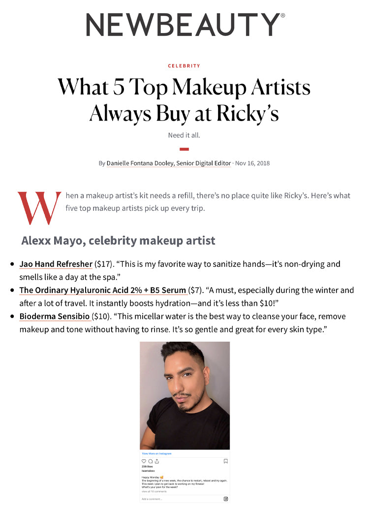 New Beauty: Alexx Mayo 'Celebrity Makeup Artist' Always Buys at Ricky's Jao Refresher