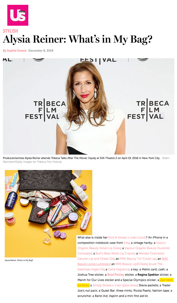 Us: Alysia Reiner: What's in My Bag Jao Refresher