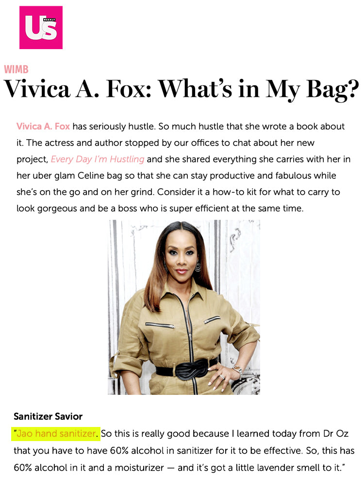 Us Weekly: Vivica A. Fox : What's In My Bag? Jao Refresher