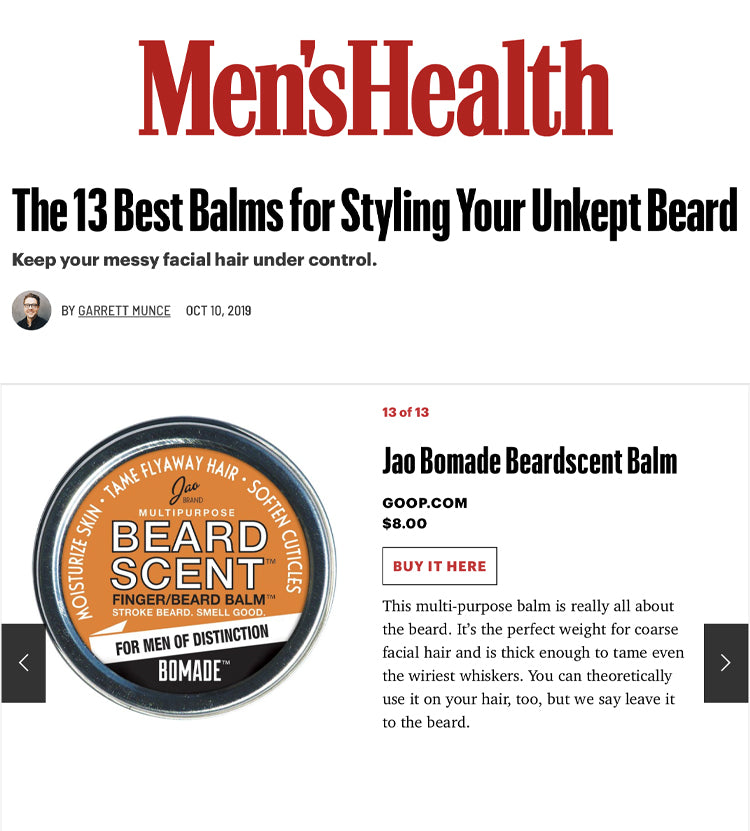 Men's Health: The Best Balms for Styling Your Unkept Beard BeardScent