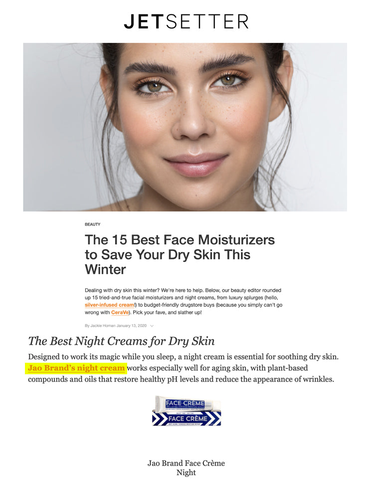 Jetsetter: Jao Face Cream