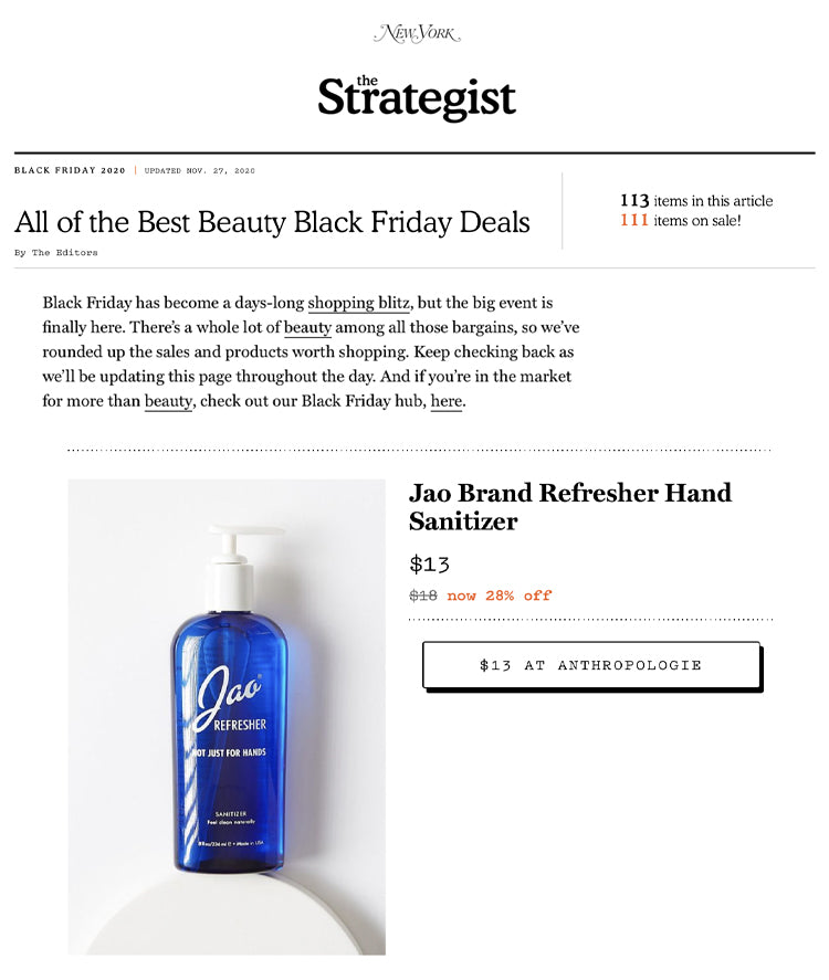 The Strategist: Best Beauty Black Friday Deals Jao Refresher