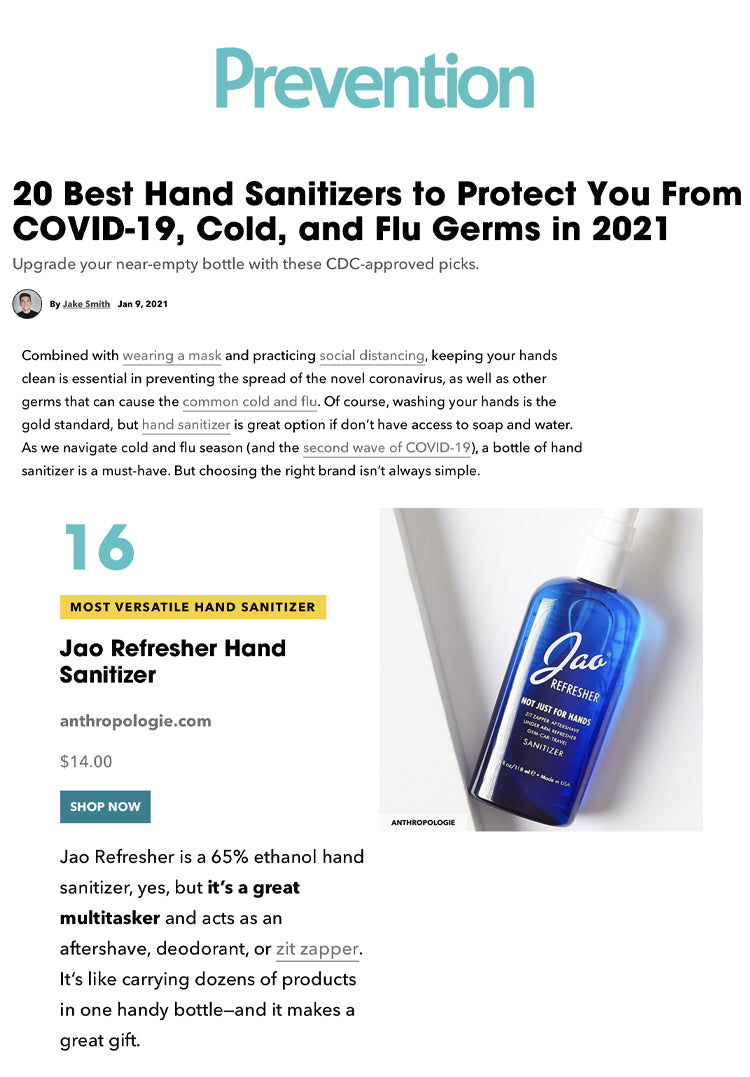 Prevention: Best Hand Sanitizers to Protect You From COVID-19, Cold, and Flu Germs in 2021 Jao Refresher