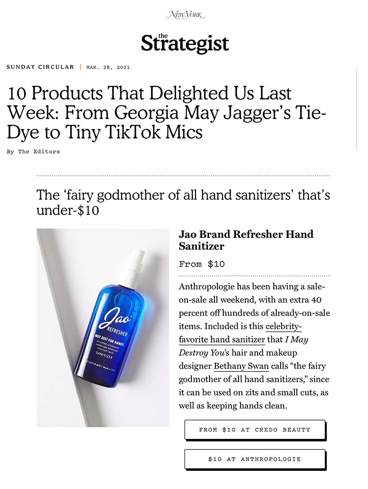 The Strategist: Products That Delighted Us Last Week Jao Refresher