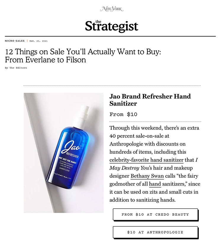 The Strategist: Things on Sale You’ll Actually Want to Buy Jao Refresher