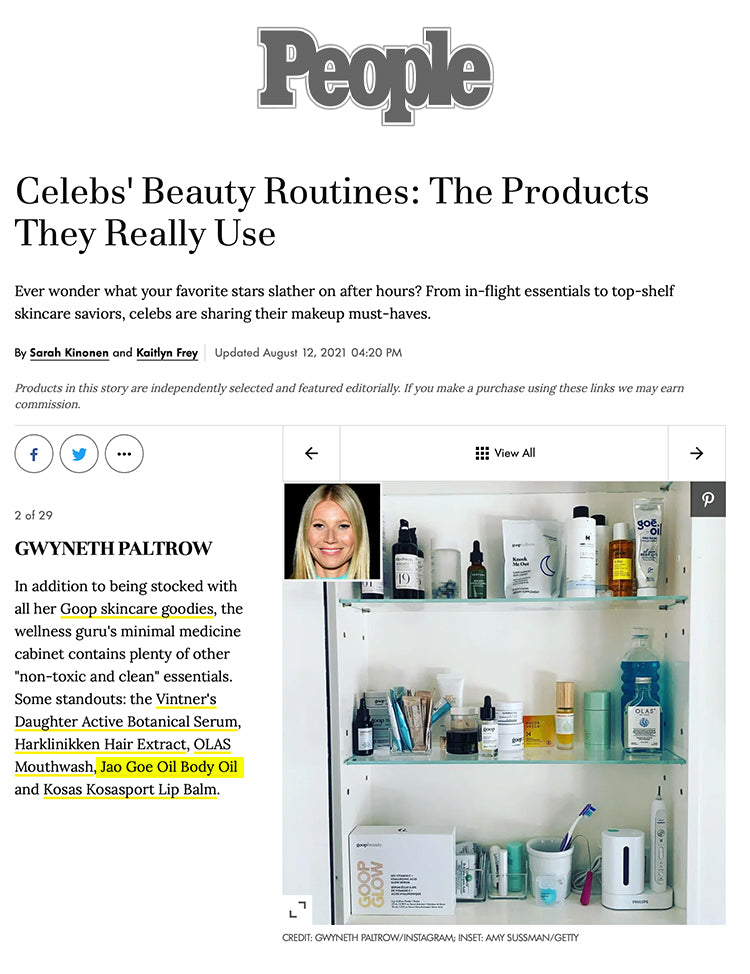 People: The Products Gwyneth Paltrow Uses Goe Oil