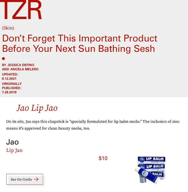 The Zoe Report: Don’t Forget This Important Product Before Your Next Sun Bathing Sesh Jao Lip