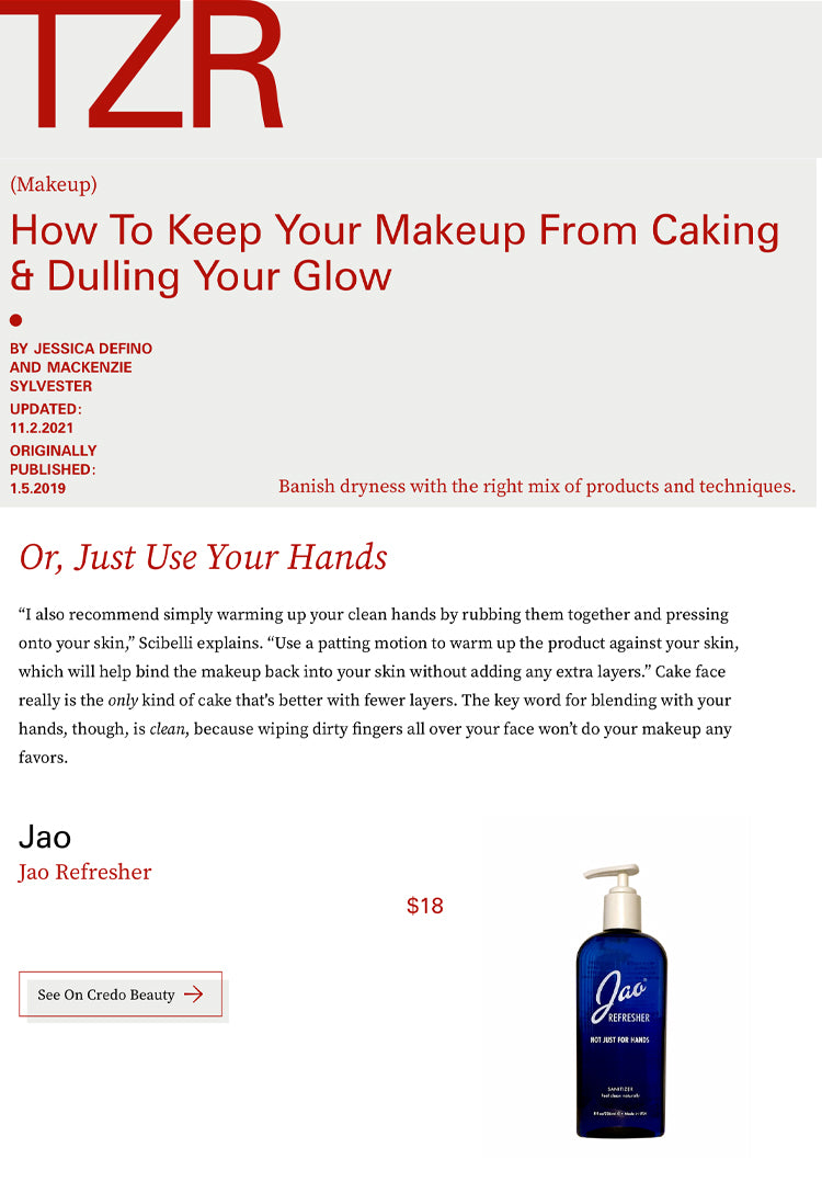 The Zoe Report: How To Keep Your Makeup from Caking Jao Refresher