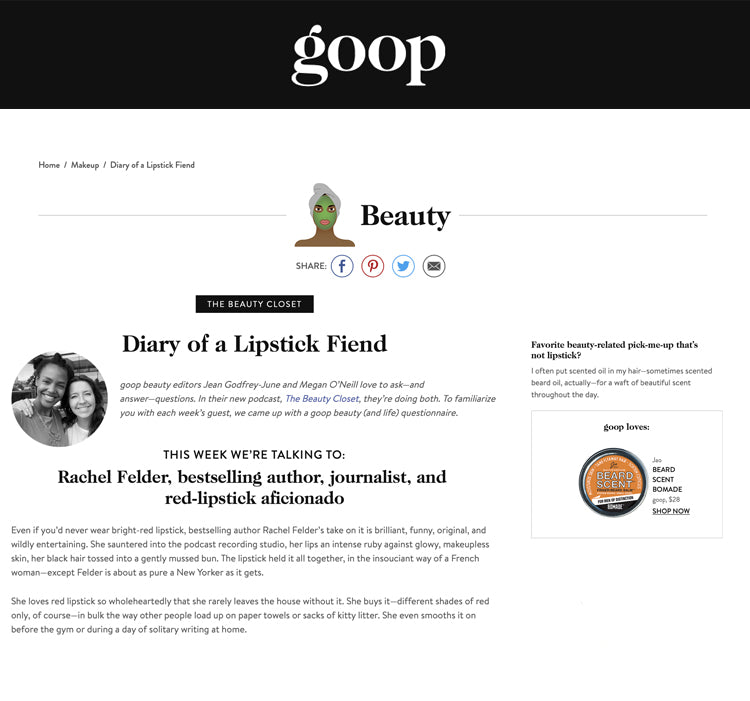 Goop: Diary of a Lipstick Fiend - Jao Beardscent