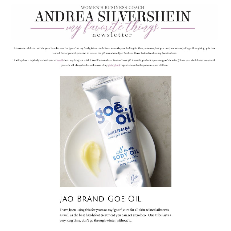 Andrea Silvershein: My Favorite Things Goe Oil