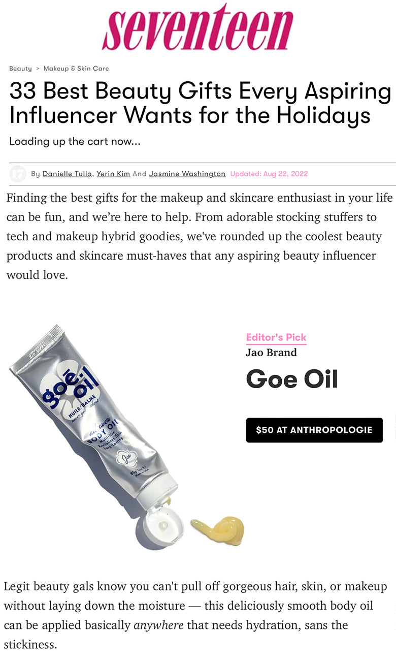 seventeen goe oil influencers for the holidays