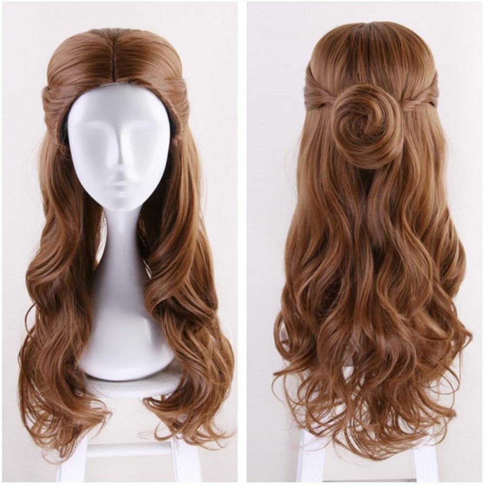 Beauty And The Beast Belle Wig Long Wavy Brown Cosplay Hair Moregens - short wavy brown hair roblox code