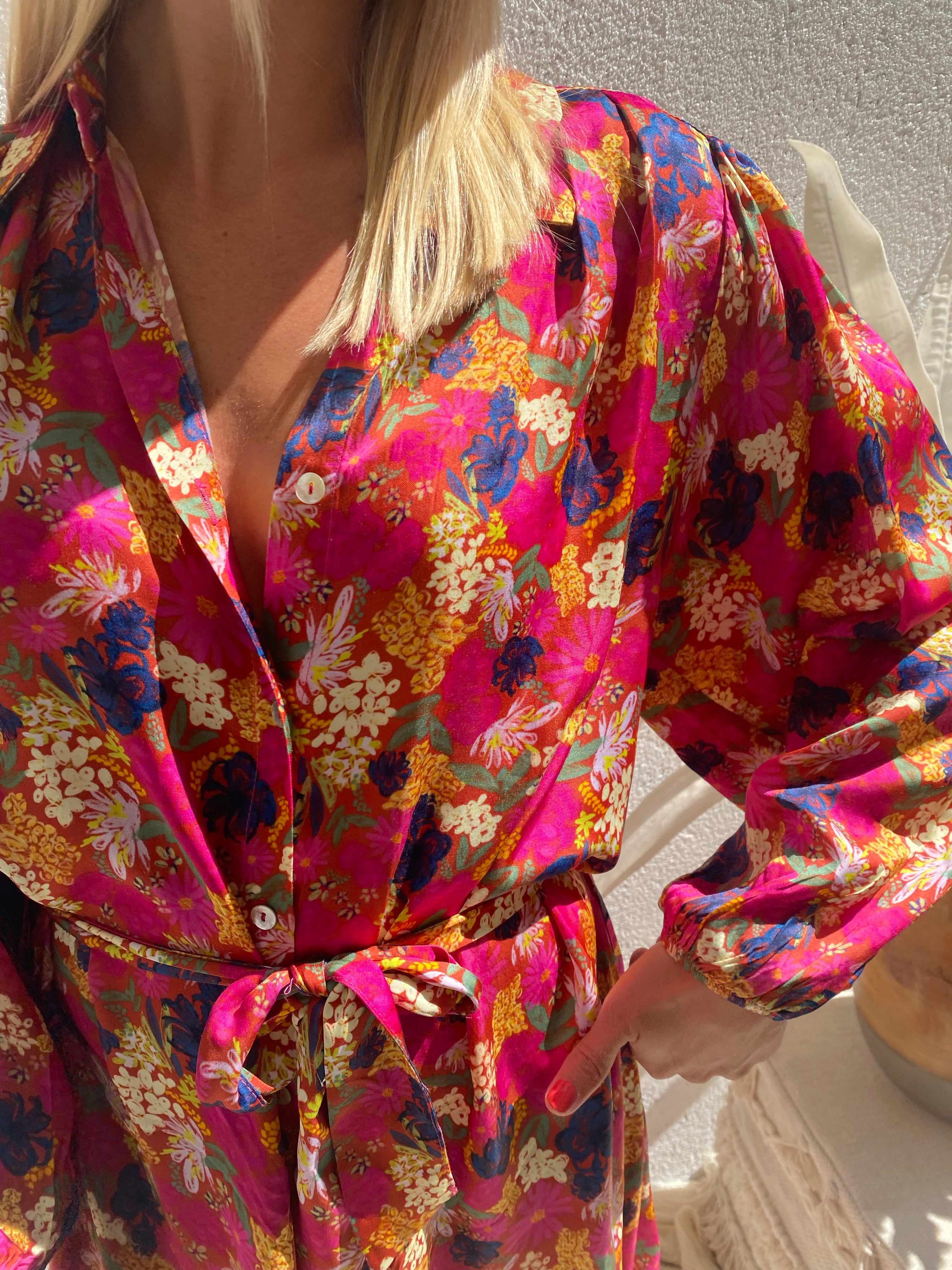 FRNCH - Actee Floral Print Shirt Dress