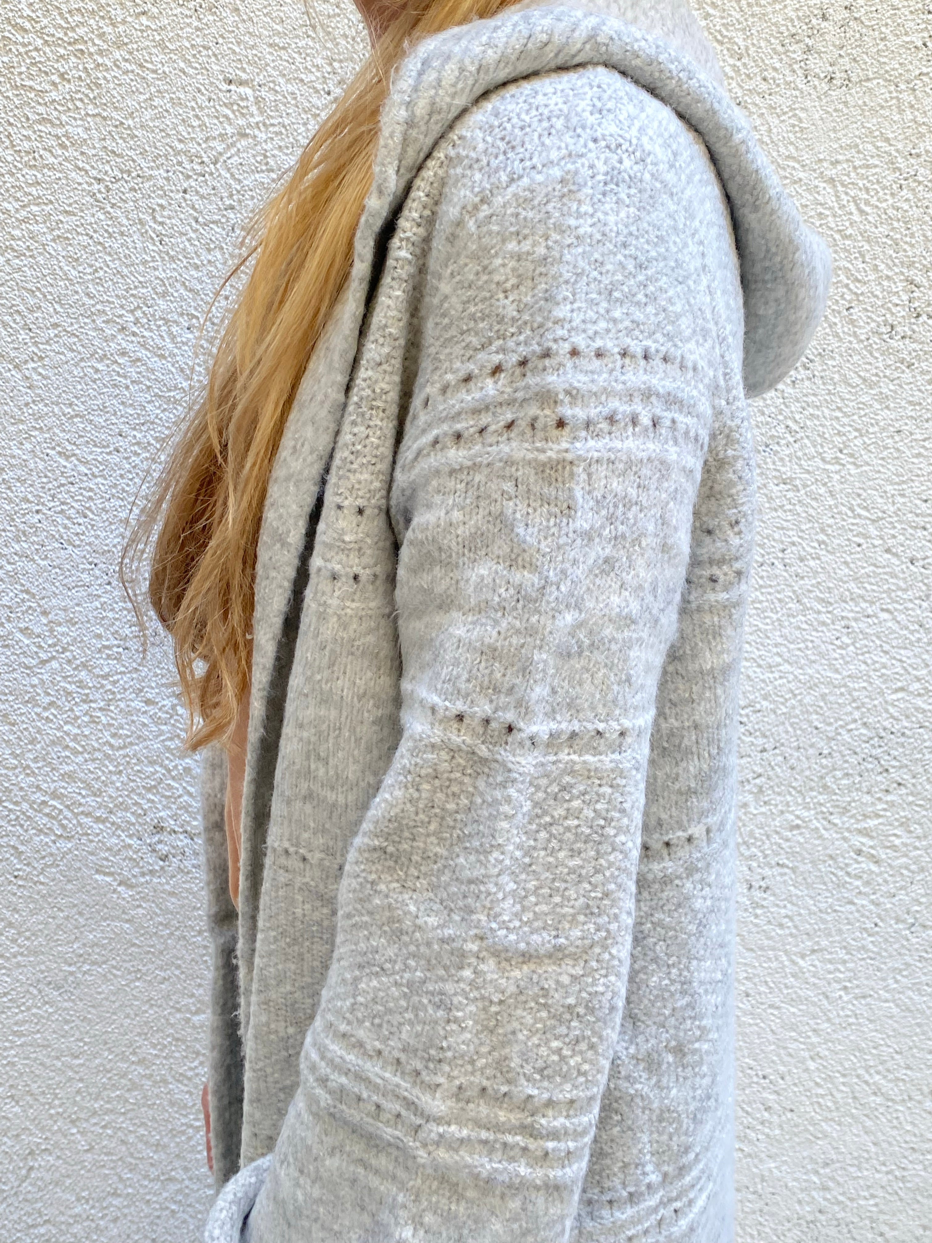 Kory Hooded Cardigan in Grey