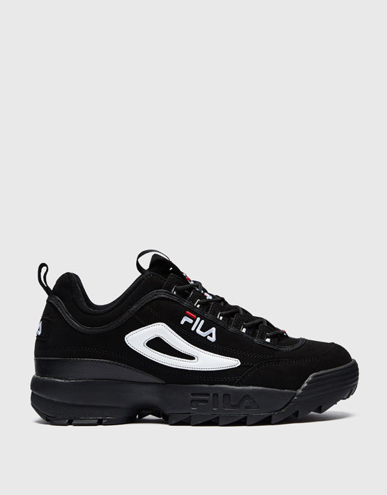 fila disruptor ii black and white