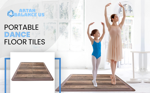Artan Balance Dance Floor for Home, Studio, Stage Performance, or Outdoor  Party, Smooth Flooring for Ballet, Jazz, or Tap Practice, Rever