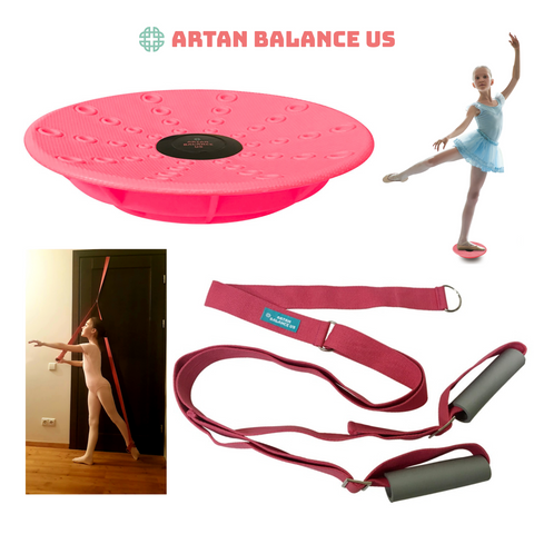 Artan Balance Leg Stretching Strap and Ballet Balance Board, 2 Pc. Set –  ArtAn Ballet