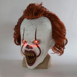Latex Mask Halloween Party Mask It Movie Mask Mascaras Halloween Cosplay Men Led Light Wig Headgear Horror Scary Masks