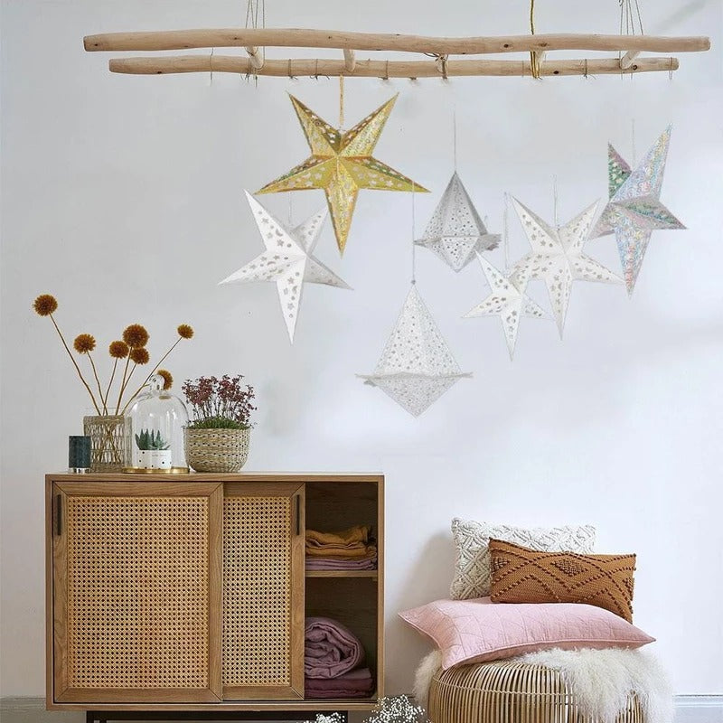 Christmas Party LED Paper Star Lanterns