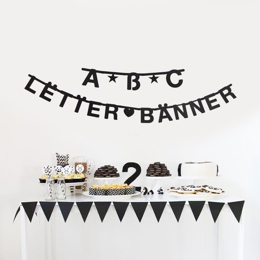 Diy Black Letter String Garland Use For Different Party Sunbeauty Cnsunbeauty