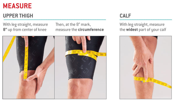 G-Form Pro X-2 Knee Pad How To Measure Diagram