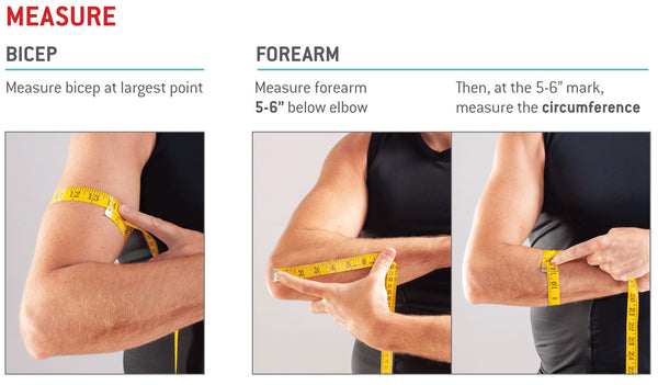 G-Form Pro X-2 Elbow Pads Measurement Charts