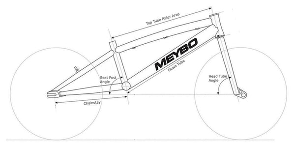 Meybo Clipper Junior BMX Race Bike-Grey/Blue/Cyan Geometry