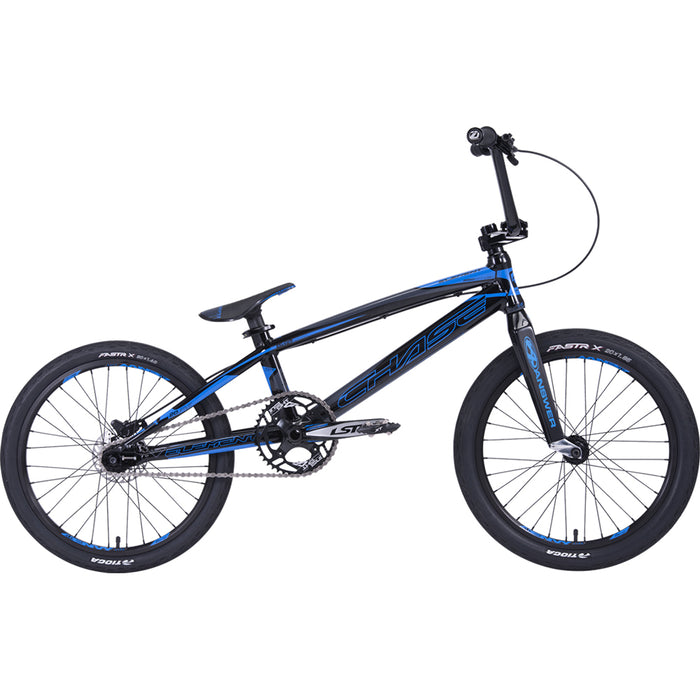 black and blue bmx bike