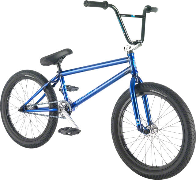 trans blue bmx frame