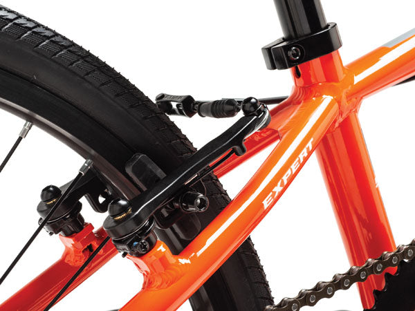 orange race bike