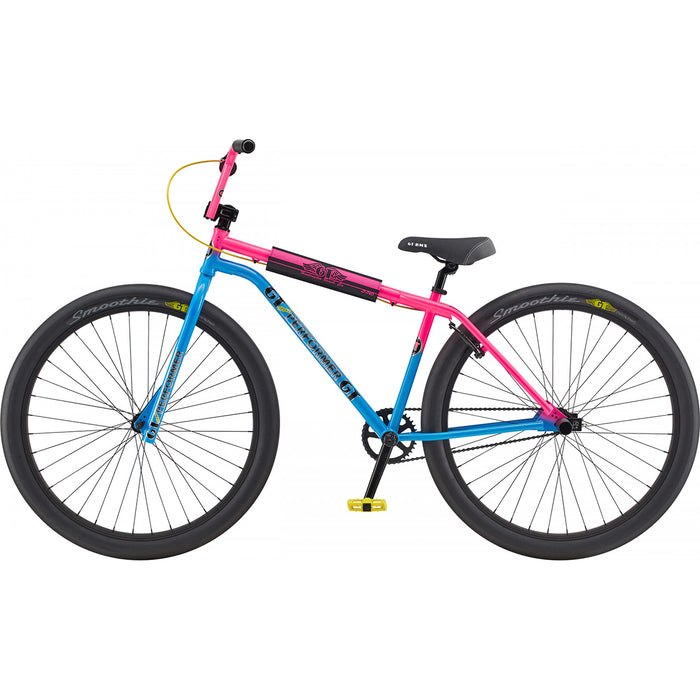 pink and blue bmx