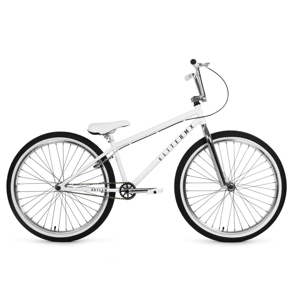 Elite BMX Outlaw 26 inch BMX Freestyle BikeWhite Combat — J&R Bicycles