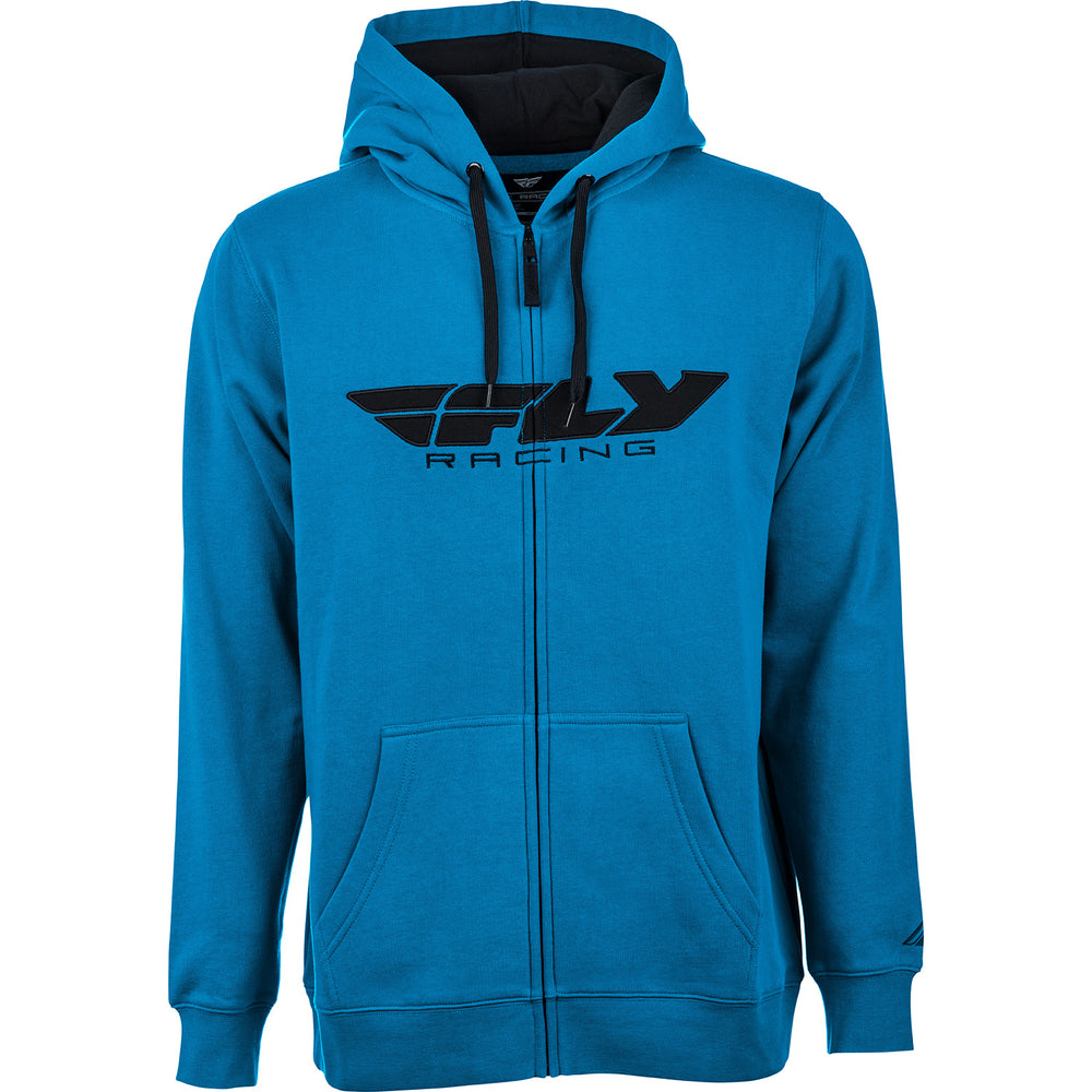 Fly Racing Corporate Zip Up Hoodie-Black/Blue | J&R Bicycles — J&R ...