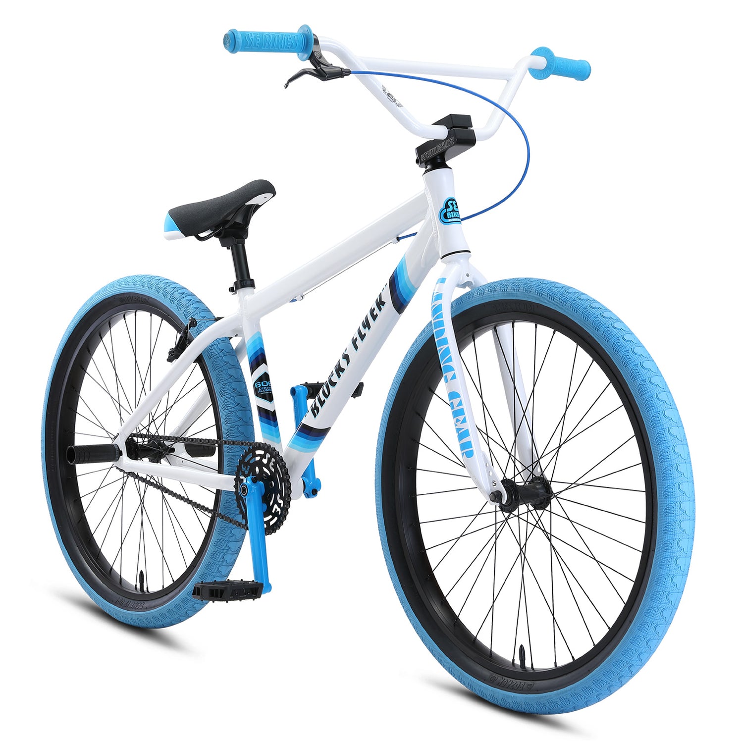 SE Blocks Flyer 26inch BMX Freestyle BikeWhite J&R Bicycles — J&R