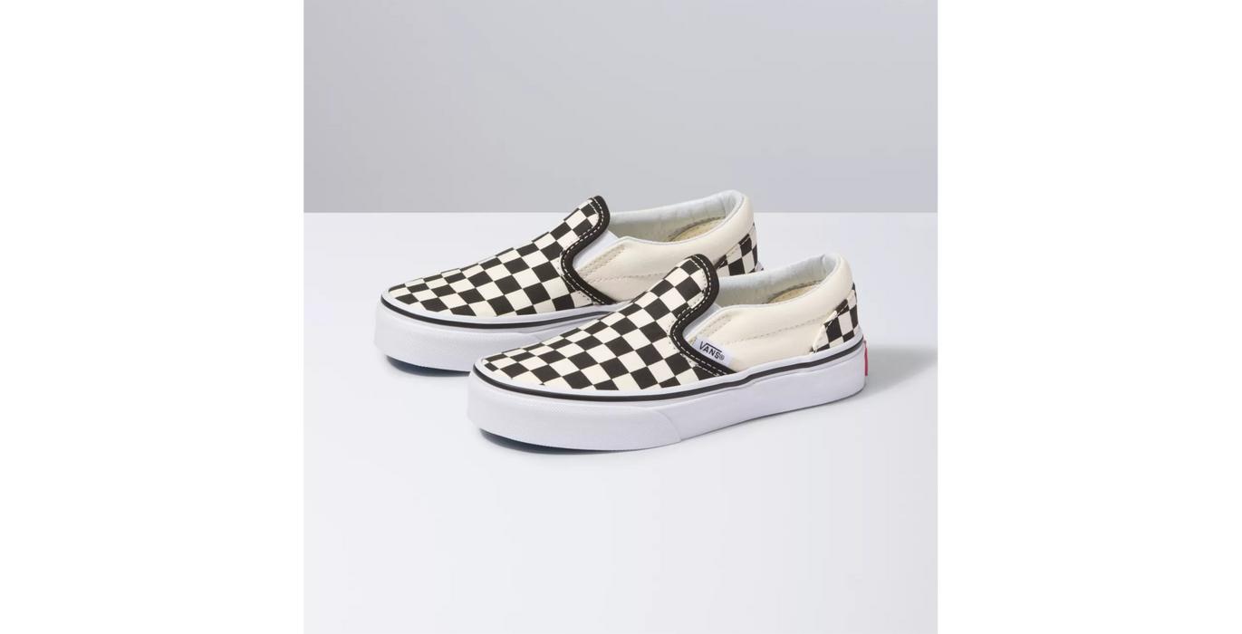 vans white slip on kids