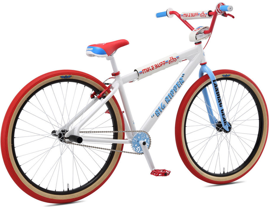 red and white bmx bike