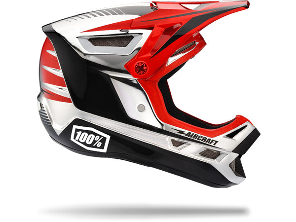 100% Aircraft Downhill Helmet-Twinblaze Chrome