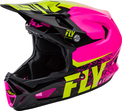 Fly Racing Werx Carbon Imprint Helmet-Neon Pink/Hi-Vis — J&R Bicycles, Inc.