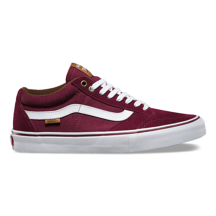 maroon leather vans