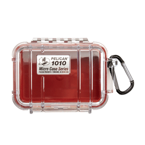 Pelican 1010 Micro Case w/Clear Lid - Red