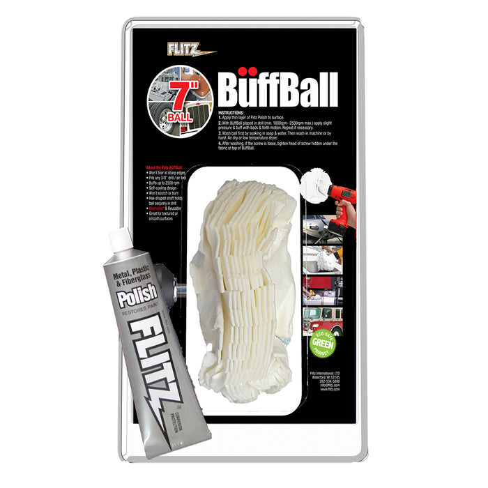 Flitz Buff Ball Extra Large 7 White W 1 76oz Tube Flitz Polish W Ce Marine Electronics