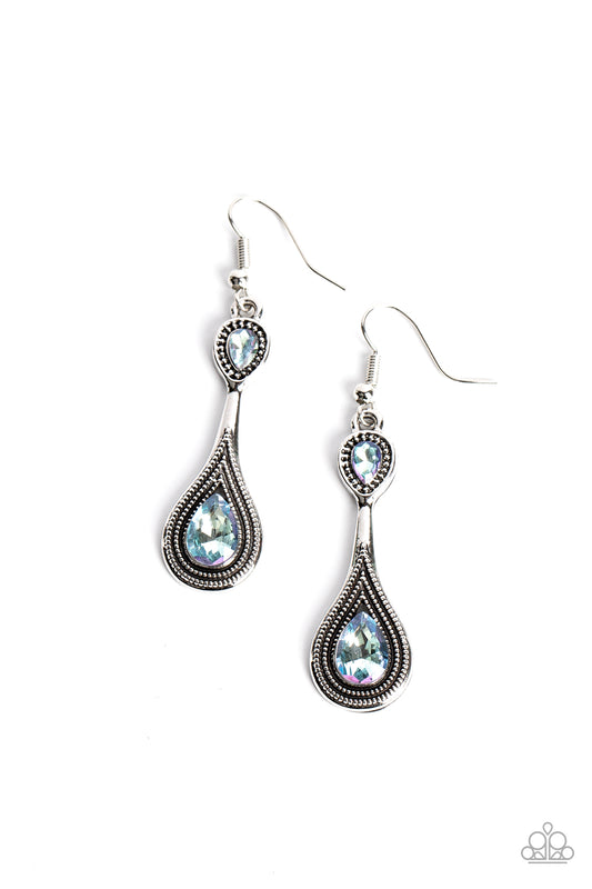 Enchanted Effervescence - Blue Iridescent Earrings - Paparazzi Jewelry –  Bejeweled Accessories By Kristie