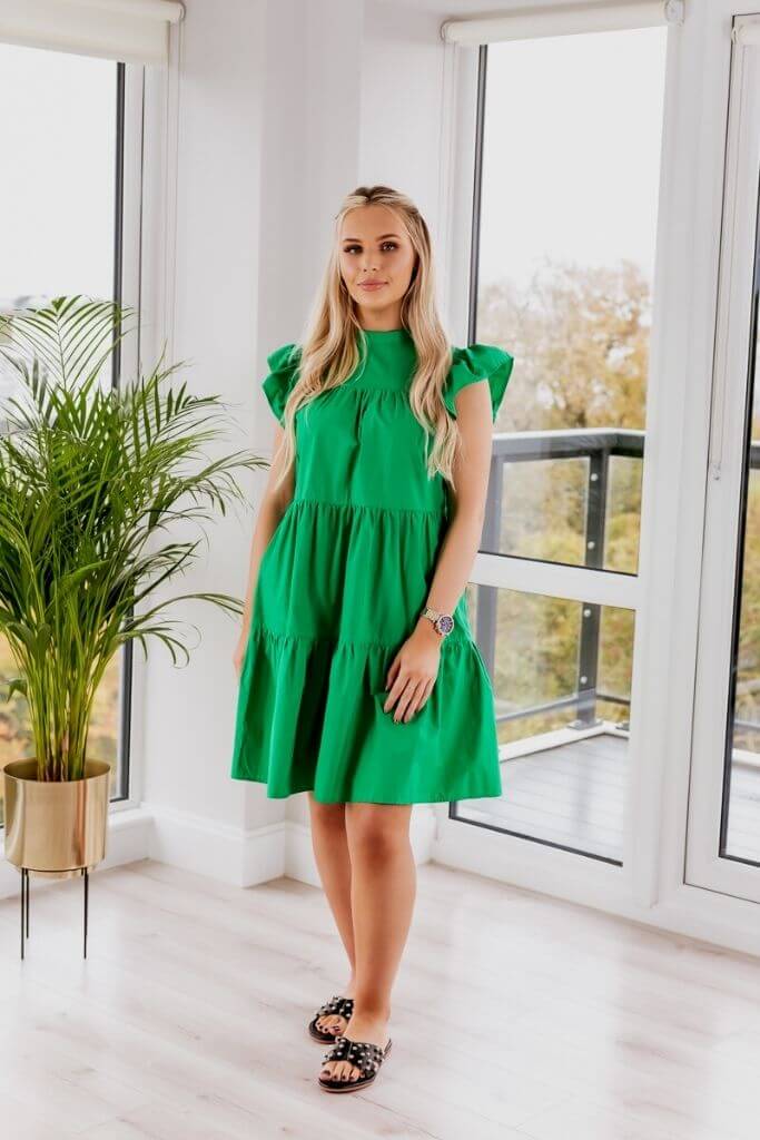 Green Poplin Dress