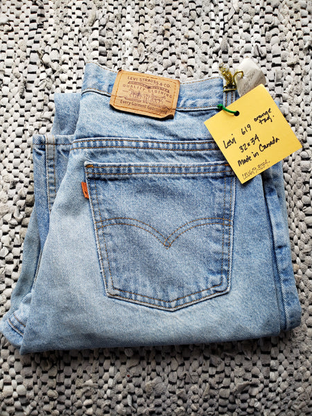 levis 619 orange tab