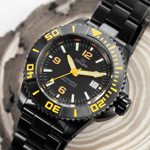 Delma Diver Blue Shark III Black Edition Automatic Watch