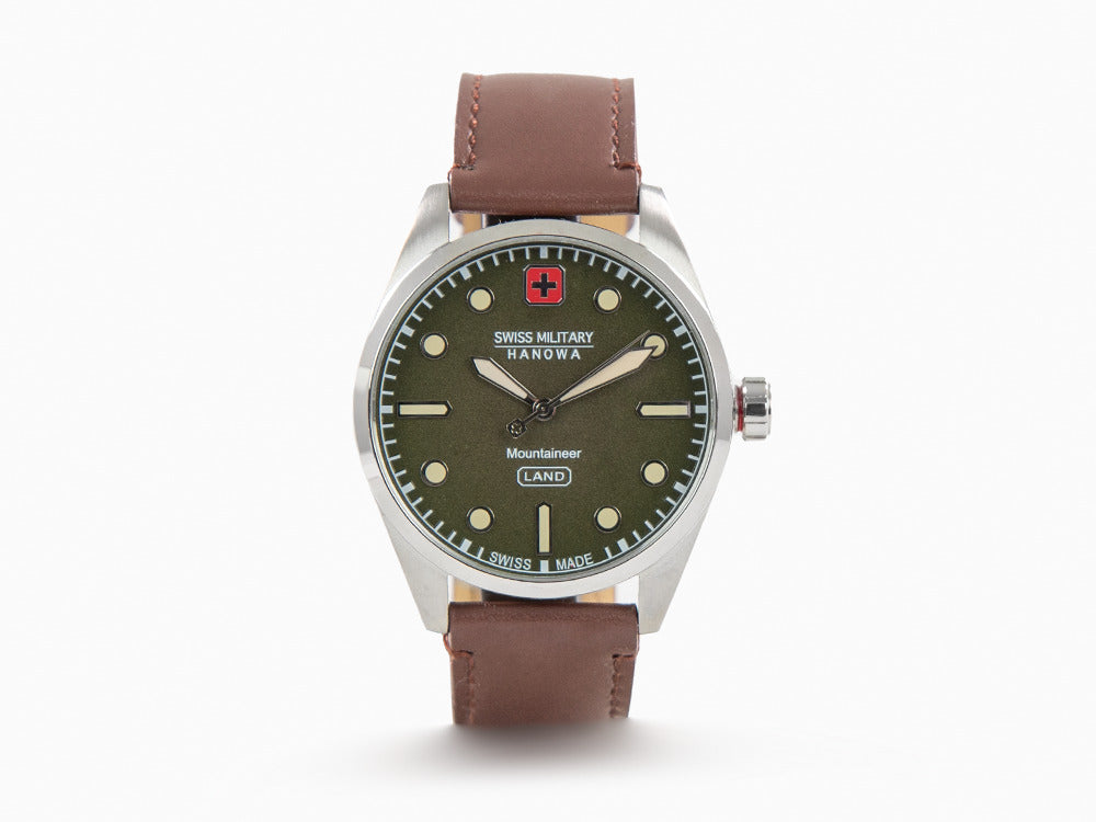 Swiss Military Hanowa Land Swiss Grenadier Quartz Watch, Green, 6-5330 -  Iguana Sell UK