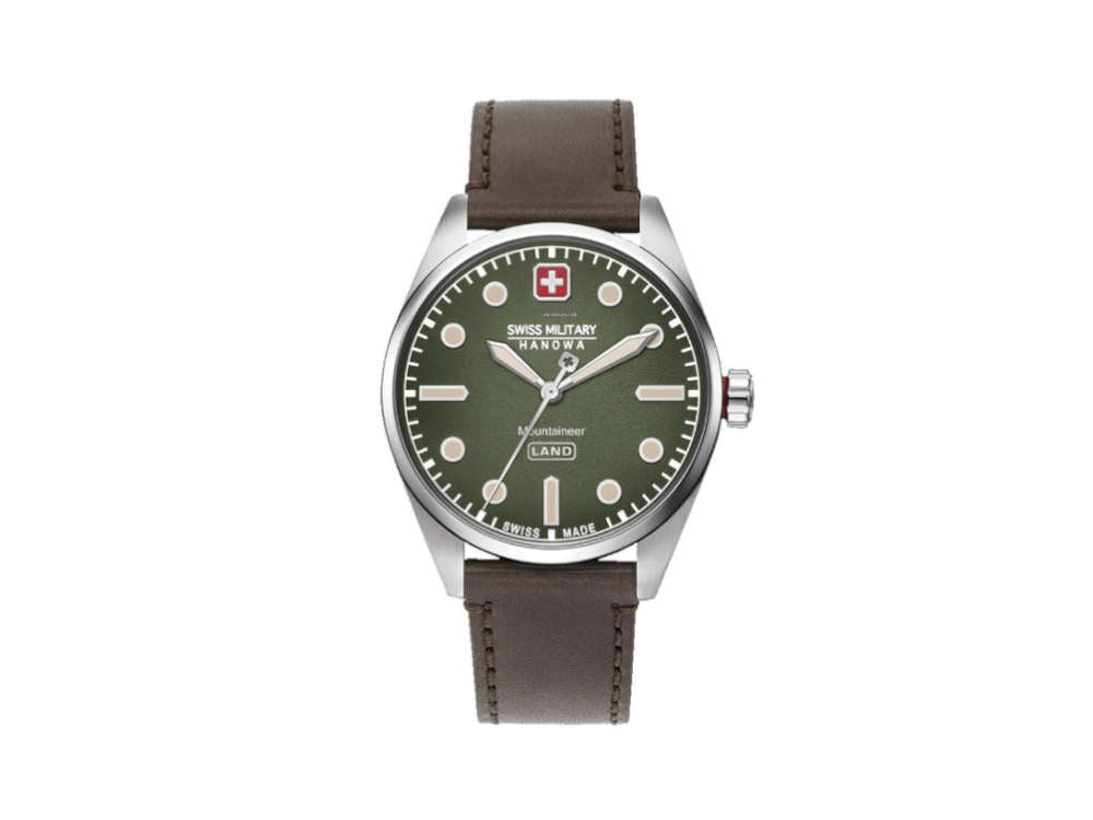 Swiss Military Hanowa Land Swiss Grenadier Quartz Watch, Green, 6-5330 -  Iguana Sell UK