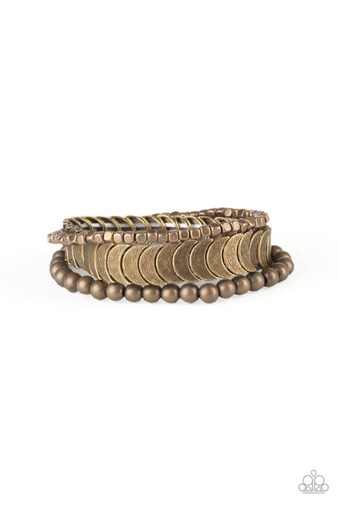 Paparazzi Accessories: WILD-Mannered - Brass Cheetah-Like Bracelet