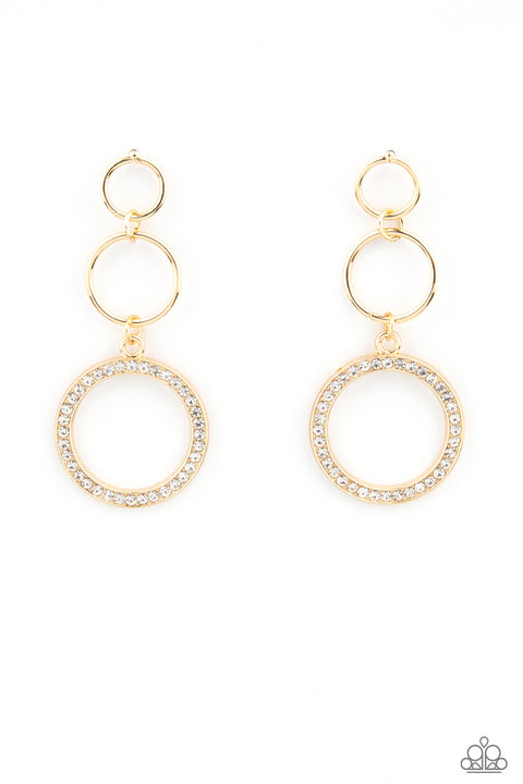 Paparazzi Clear The Way! - Gold Earrings